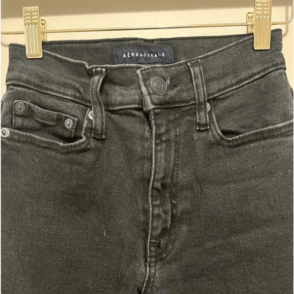 AEROPOSTALE Juniors Kids pre-teens High Rise curvy mom regular length size 000R - Picture 3 of 9